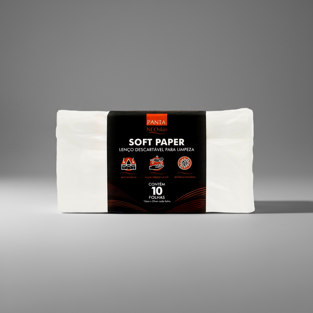 Soft Paper - Lenço descartável para limpeza
