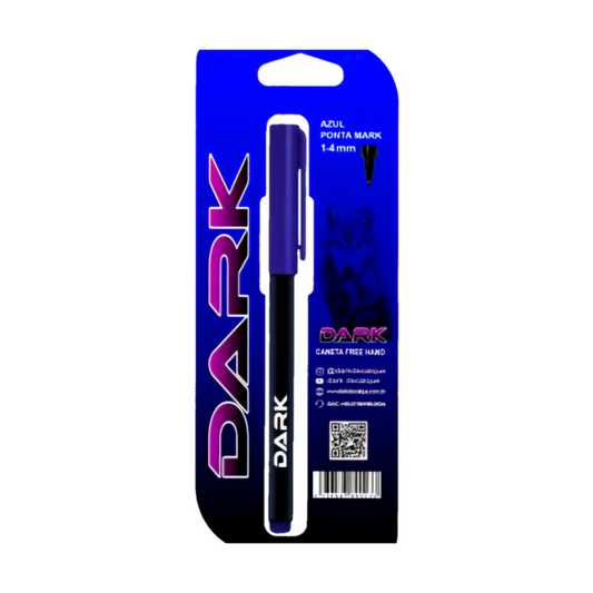 Caneta Dark Pincel Japones com tinta de Decalque Azul